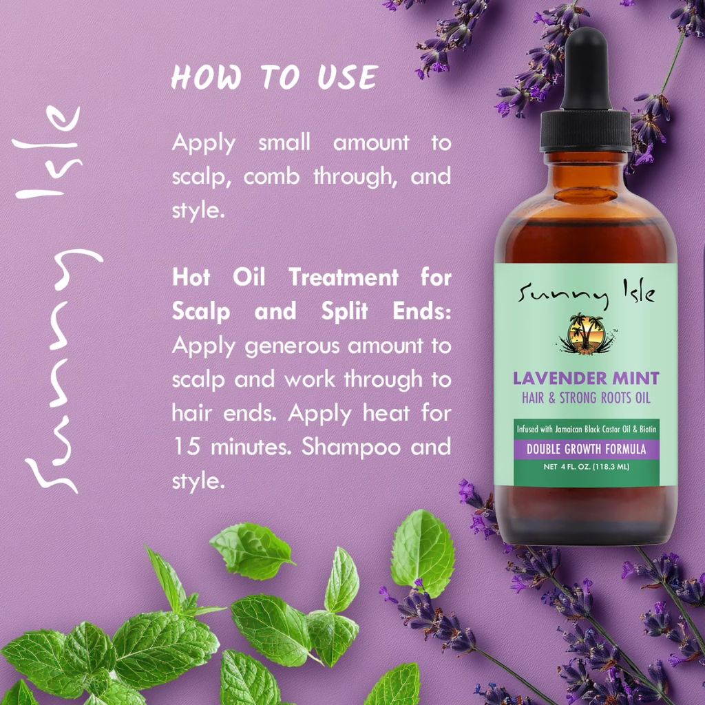 Sunny Isle  Lavender Mint Hair And Strong Roots Oil