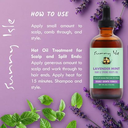 Sunny Isle  Lavender Mint Hair And Strong Roots Oil