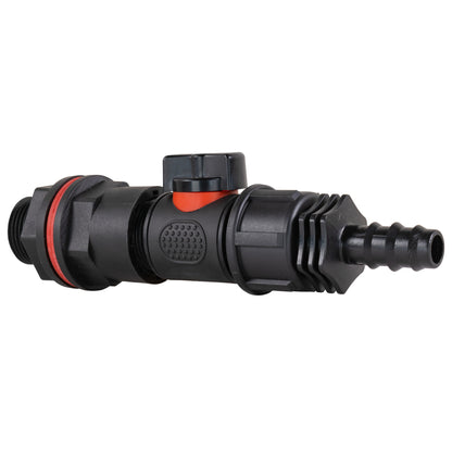 Water Butt Kit 3/4in with In-Line Valve + 1/2in Barb and Drill Bit