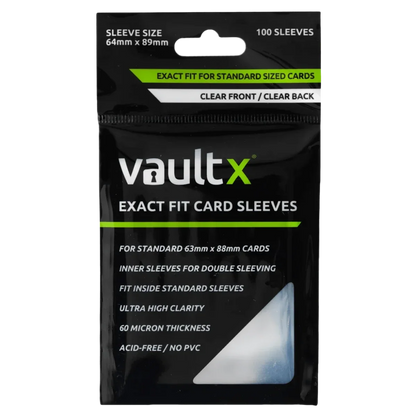 VaultX Exact Fit Standard Card Sleeves - 100